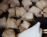甘辛たれ♪フライパンでお手軽・豚肉角煮風作り方4写真