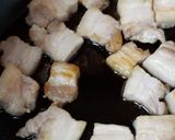 甘辛たれ♪フライパンでお手軽・豚肉角煮風作り方5写真