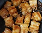 甘辛たれ♪フライパンでお手軽・豚肉角煮風作り方6写真