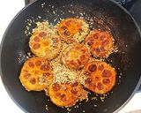 レンコンとひき肉の胡麻照り作り方4写真