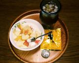 リンゴとヨーグルトをメープルシロップで♪作り方3写真