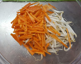 水菜ともやしと人参のコクうま醤油ナムル作り方1写真
