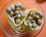 レンジで簡単！きのこの山☆お揚げの卵焼き作り方5写真