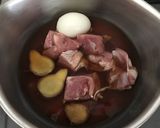 鶏もも肉と小松菜の生姜入り煮物作り方1写真