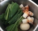 鶏もも肉と小松菜の生姜入り煮物作り方2写真