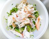 レンジ☆豆苗しめじカニカマ胡麻マヨサラダ作り方5写真