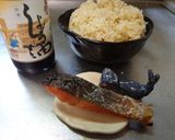 最速の焼き鮭の醤油かけ丼作り方2写真