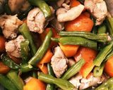 旨味の染みた＊鶏もも肉とインゲンの煮物作り方4写真