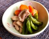旨味の染みた＊鶏もも肉とインゲンの煮物作り方5写真
