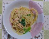 簡単鮭のクリームパスタ作り方5写真