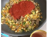 簡単♫ 野菜たっぷりミートソース作り方5写真