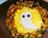 ハロウィン❤秋野菜の煮物 おばけごはん作り方19写真