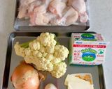 骨付き鶏とカリフラワーの煮込み作り方1写真