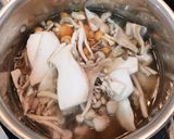 キノコと鶏つくねのスープ作り方6写真