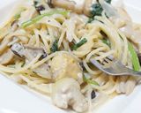 ほっこり栗と鶏肉のクリームスパゲッティ作り方6写真