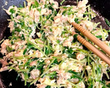 ツナと豆苗の卵とじ作り方5写真