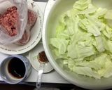 キャベツとひき肉のピリ辛炒め作り方1写真