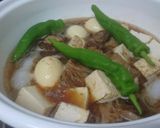 牛バラかたまり肉の肉豆腐作り方5写真