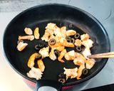 パプリカペーストで作る海老の冷製パスタ作り方5写真