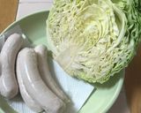 キャベツとヴァイスヴルストの煮込み作り方1写真