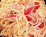 プチトマトとコーンの可愛いスパゲティ♡作り方7写真