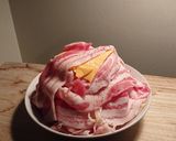 【簡単】豚バラ肉とチーズのもやし蒸し作り方1写真