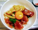 まぐろとイカ刺身の黄身醤油漬け丼✿作り方6写真