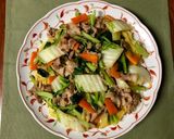 パリッと焼きそばに★豚肉と野菜の餡掛けで作り方7写真