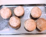 ♡たこ焼き??しいたけ鶏団子です♡作り方4写真
