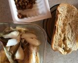 納豆とタラの醤油煮のトースト作り方1写真