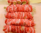 レタスの牛バラ巻きのオイスター1本焼き!作り方4写真