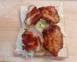 朝食に♪唐揚げでサンドイッチ作り方7写真