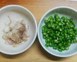 ピリリ☆青唐辛子と茗荷の醤油漬け作り方1写真
