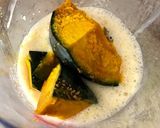 ＊塩をかけて、かぼちゃ豆乳ケーキ＊作り方3写真