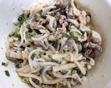 絶品☆豚肉と大根の胡麻マヨポン酢和え作り方4写真