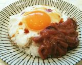 簡単♡朝食ランチに♪塩辛目玉焼きご飯♡作り方2写真