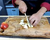 地中海料理 林檎と豆腐と胡桃のサラダ作り方2写真