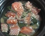 土鍋で鮭親子ご飯！作り方1写真