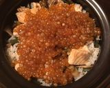 土鍋で鮭親子ご飯！作り方3写真
