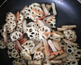 シャキシャキレンコンと人参のきんぴら作り方4写真