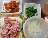 絶対美味しい！韓国風豚キムチ肉豆腐作り方1写真