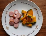 レンジで♪かぼちゃとウインナーの蒸しパン作り方1写真