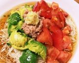 とまとツナとアボカドの煮切りつゆ素麺作り方4写真