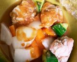 全てレンジ豚こま団子根菜肉味噌天津飯風煮作り方10写真