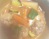 全てレンジ豚こま団子根菜肉味噌天津飯風煮作り方13写真