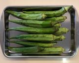 大辛　オクラのカレー味　おつまみ作り方1写真
