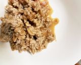 全てレンジさつま芋ひき肉の青椒肉絲丼作り方4写真