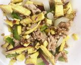 全てレンジさつま芋ひき肉の青椒肉絲丼作り方7写真