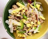 全てレンジさつま芋ひき肉の青椒肉絲丼作り方8写真