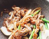 豚肉とアスパラのこってりスタミナ炒め❤️作り方5写真